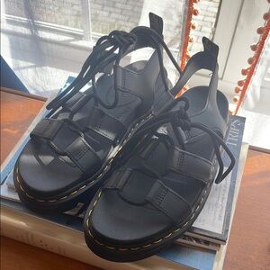 Dr. Martens Black Leather Sandals